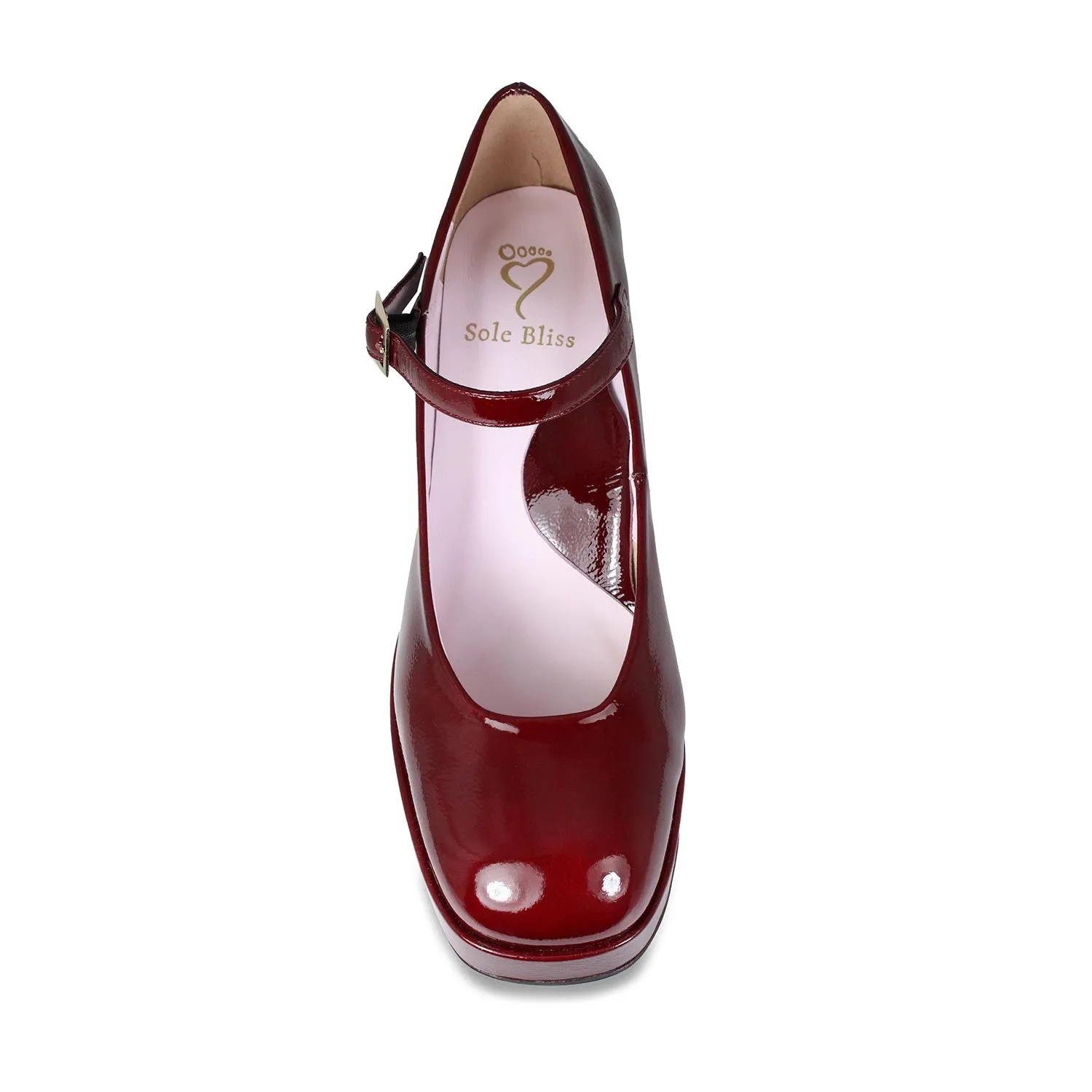 Gerri: Bordeau Patent Leather Walking Mood