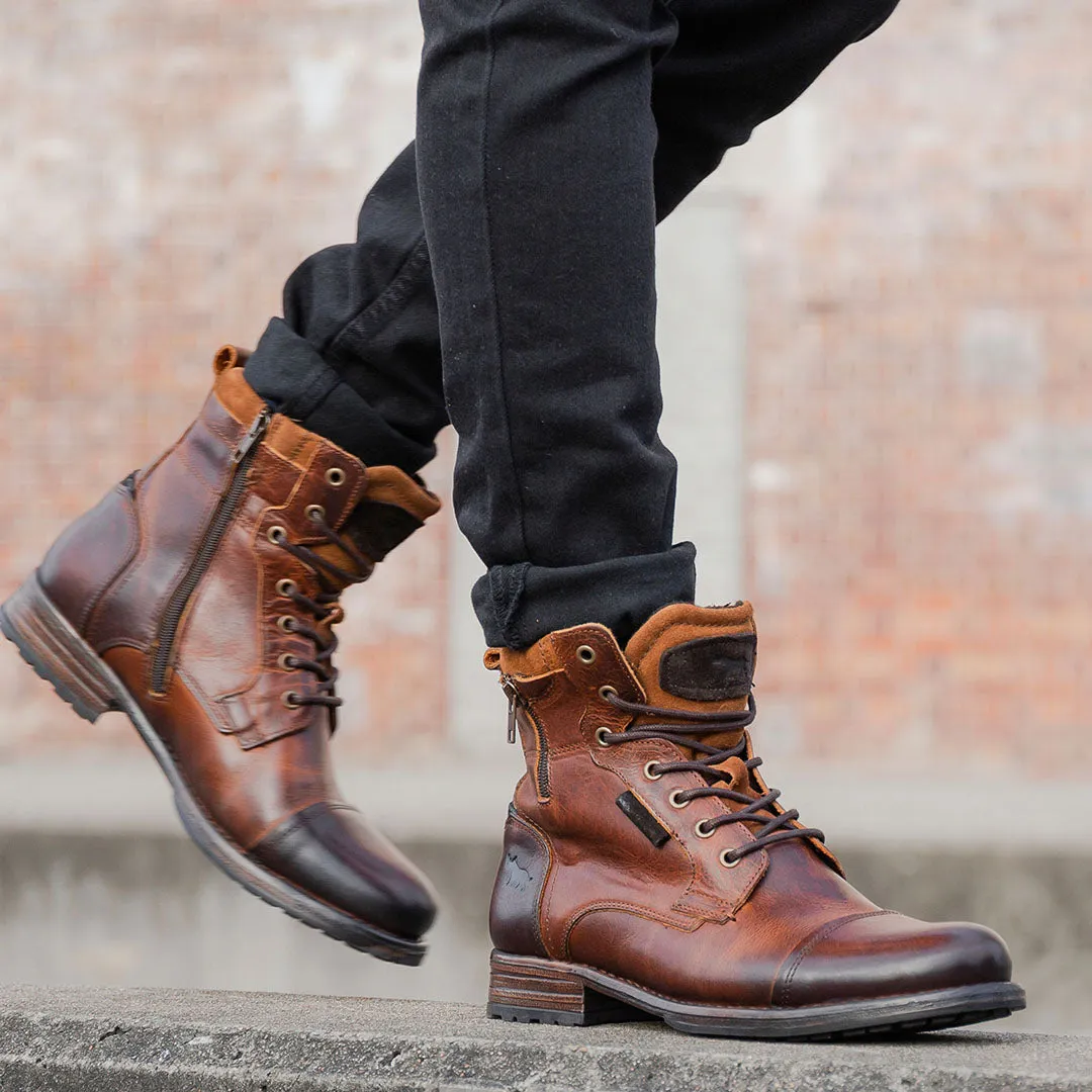 anti-odor Porter Lace Up Boots Camel