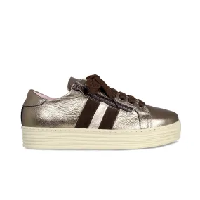 Hampton Stripe: Bronze Leather Campus Fit Textured Surface