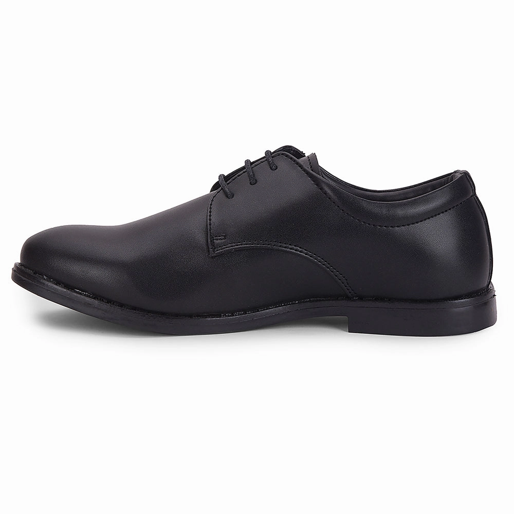 Fortune Black Formal Lacing Derby Shoes For Men MONTRICH-E By Liberty Trendy Detail
