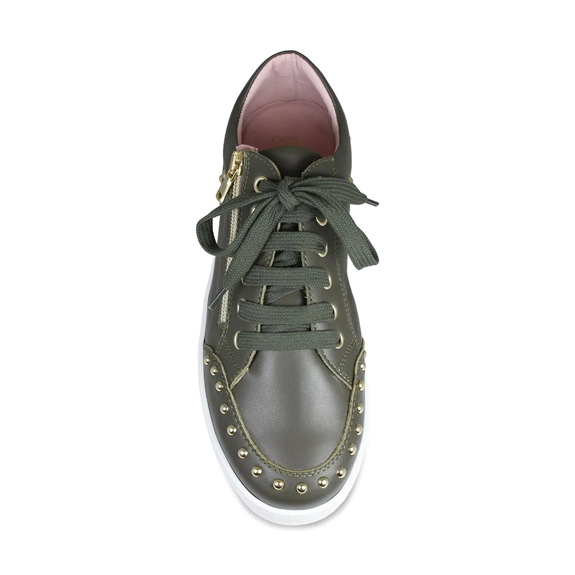 Mid Top Design Comfort Tech Haven: Khaki Leather