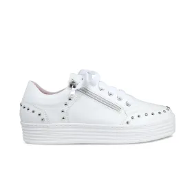 Haven: White Leather Non Slip Heel Guard