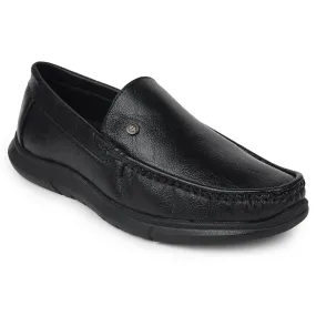 Healers Black Formal Loafers For Mens VSL-3 By Liberty Japan Shade Metal Buckle