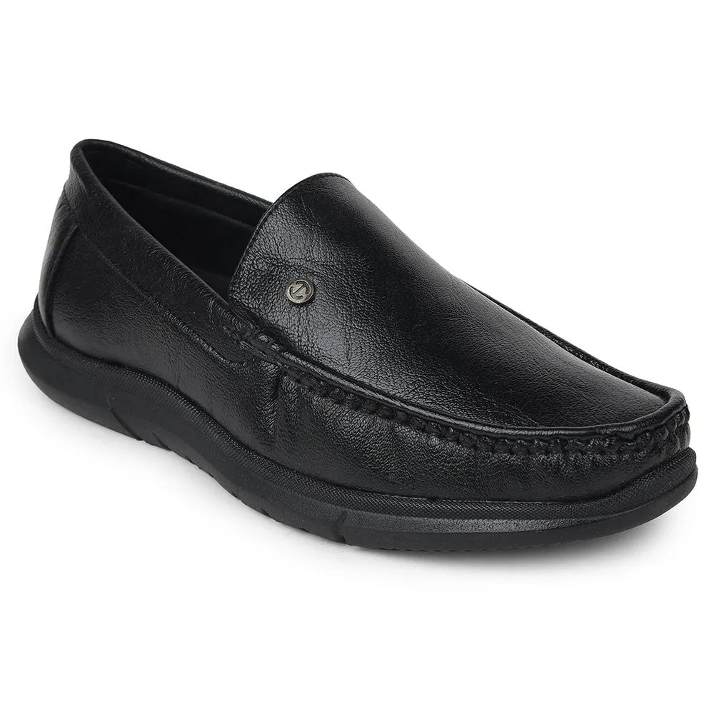 Healers Black Formal Loafers For Mens VSL-3 By Liberty Japan Shade Metal Buckle