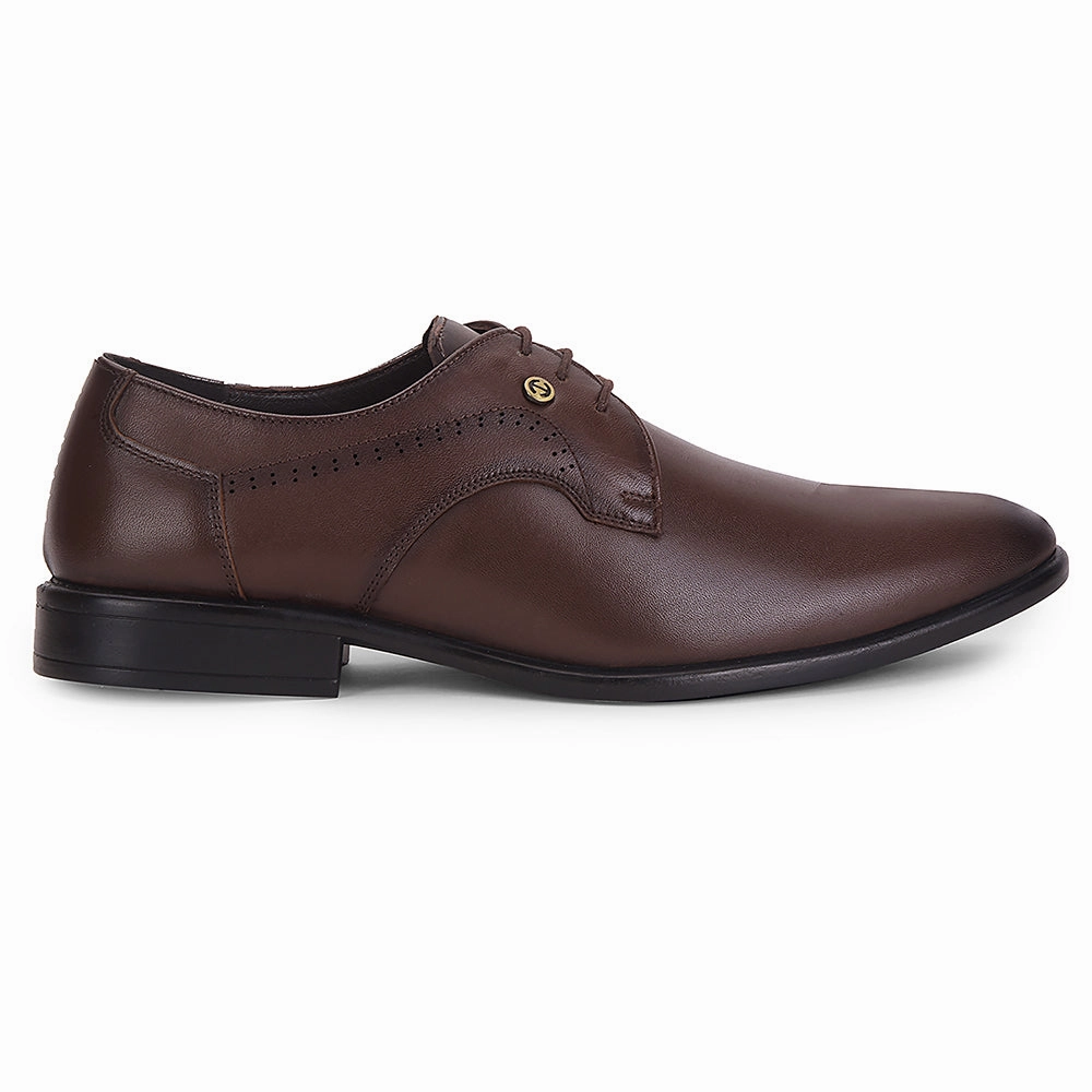 Healers Brown Formal Lacing Derby Shoes For Men SCL-12 By Liberty Daily Walk