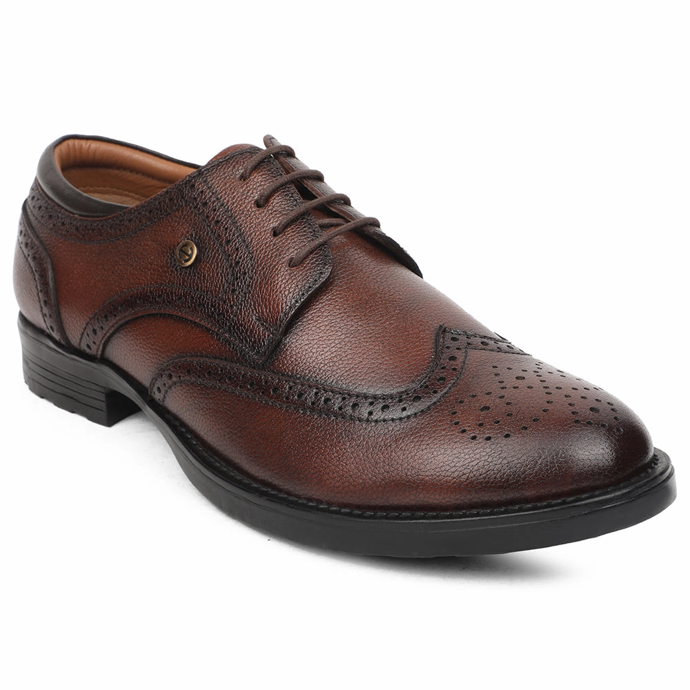 Healers Brown Formal Lacing Oxford Shoes For Men UDL-12 By Liberty Stylish Walking Shoes Fashion Forward Oxfords