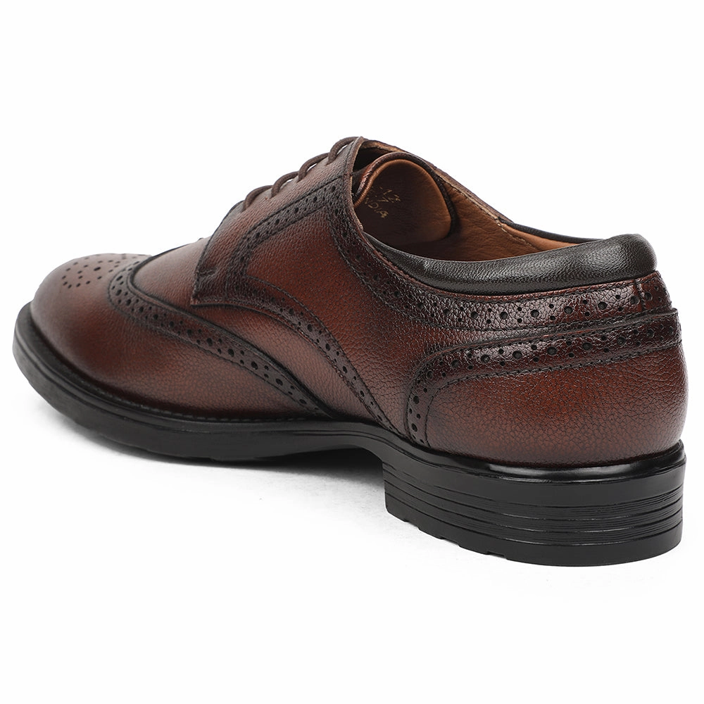 Sharp Look Healers Brown Formal Lacing Oxford Shoes For Men UDL-12 By Liberty