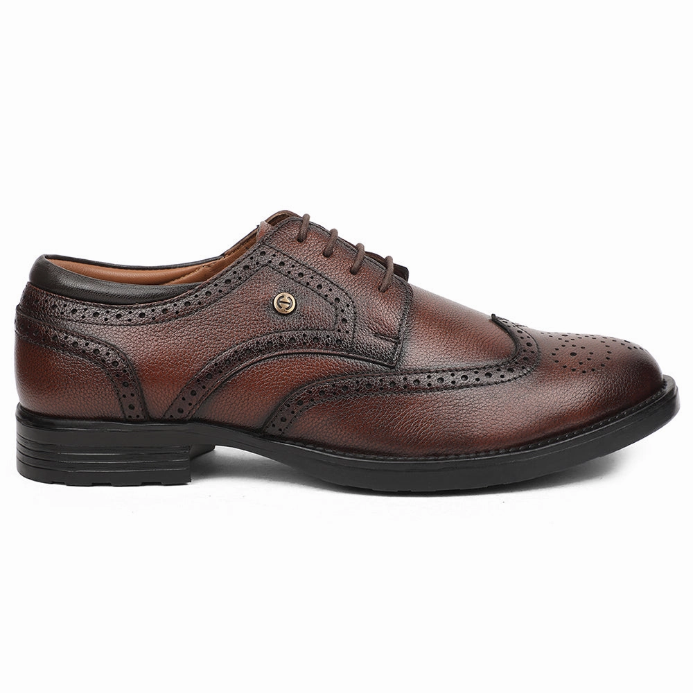 Stable Fit Interview Day Healers Brown Formal Lacing Oxford Shoes For Men UDL-12 By Liberty