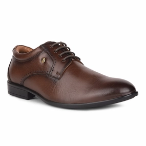 Balanced Step Comfort Sharp Office Profile Healers By Liberty UVI-22 Formal Derby For Men - Brown