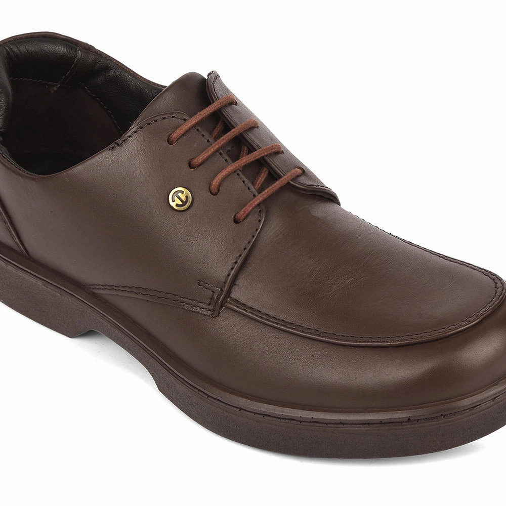 Healers Dark Brown Formal Lacing Derby Shoes For Men 204601AN By Liberty Elegant Business Style