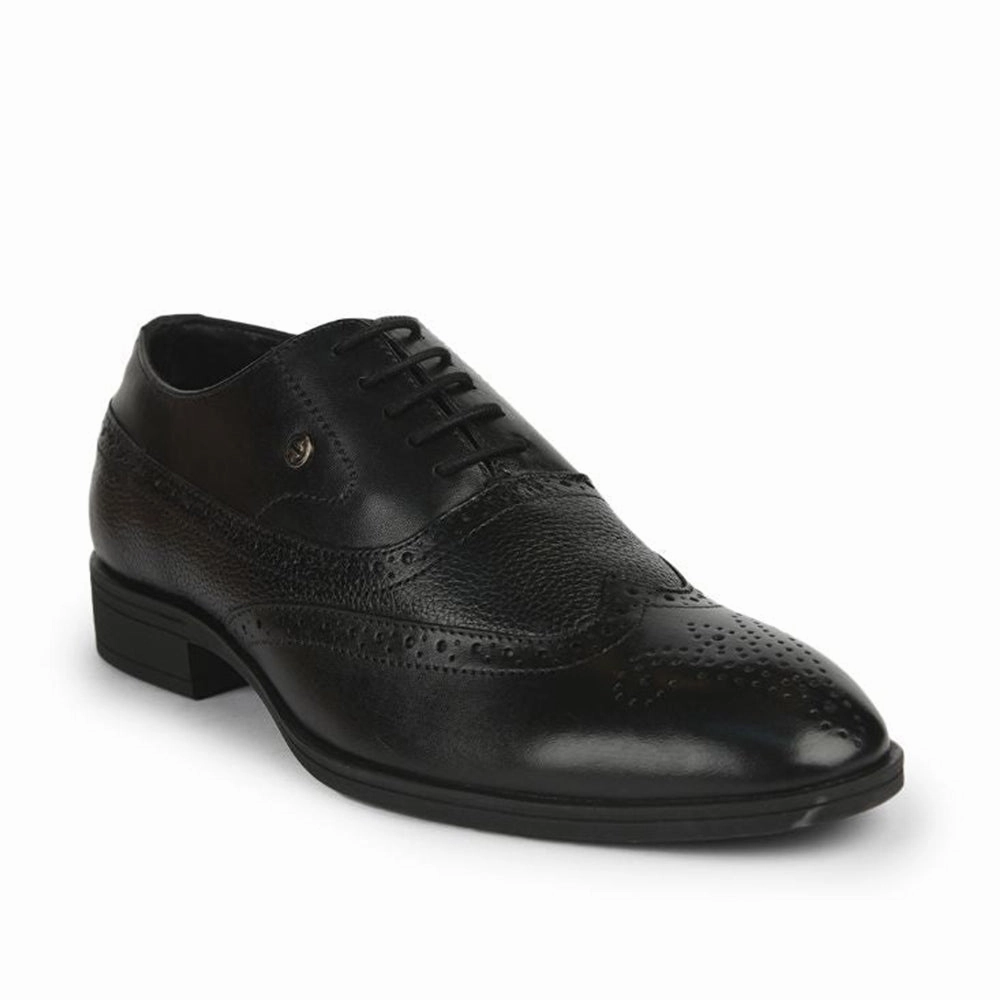 Lasting Durability Easy Dress Healers Formal Black Lacing Brogue Shoes For Men AV-20 By Liberty