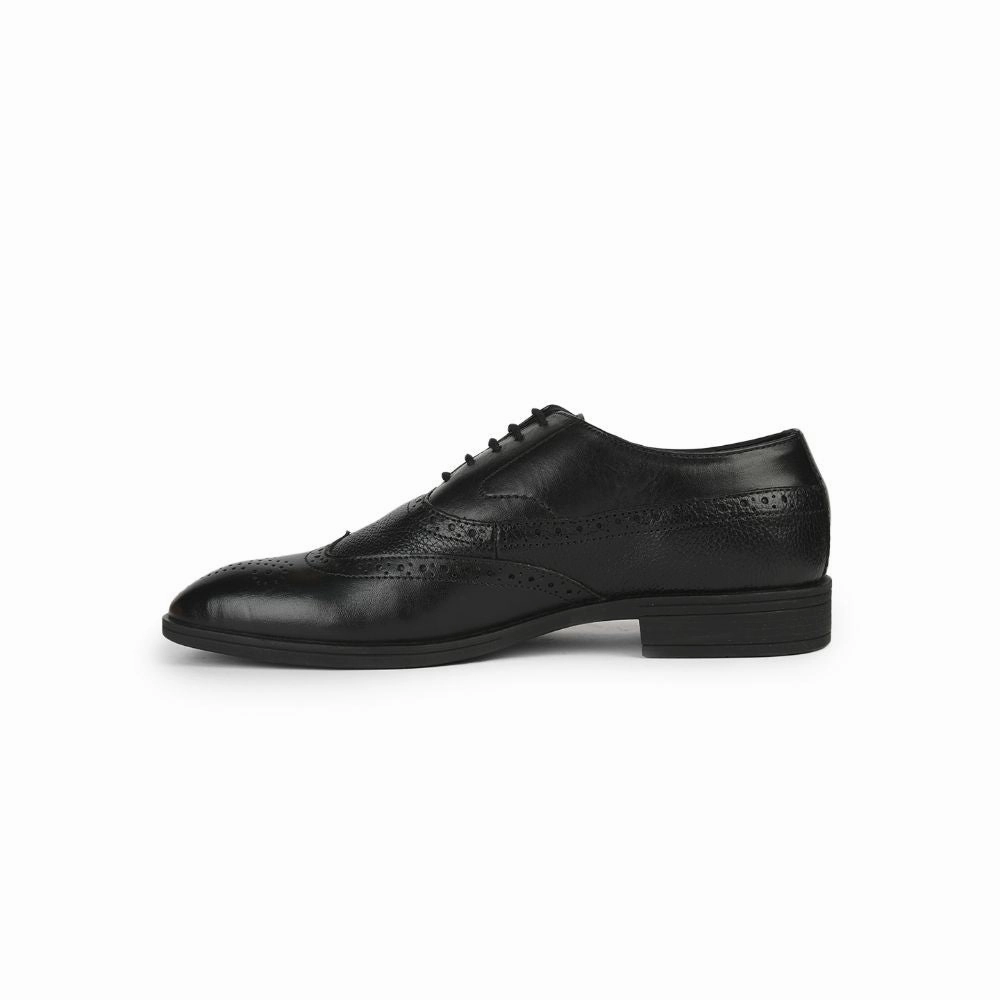 Healers Formal Black Lacing Brogue Shoes For Men AV-20 By Liberty Corporate Basic
