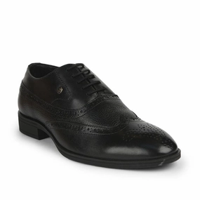 Lasting Durability Easy Dress Healers Formal Black Lacing Brogue Shoes For Men AV-20 By Liberty