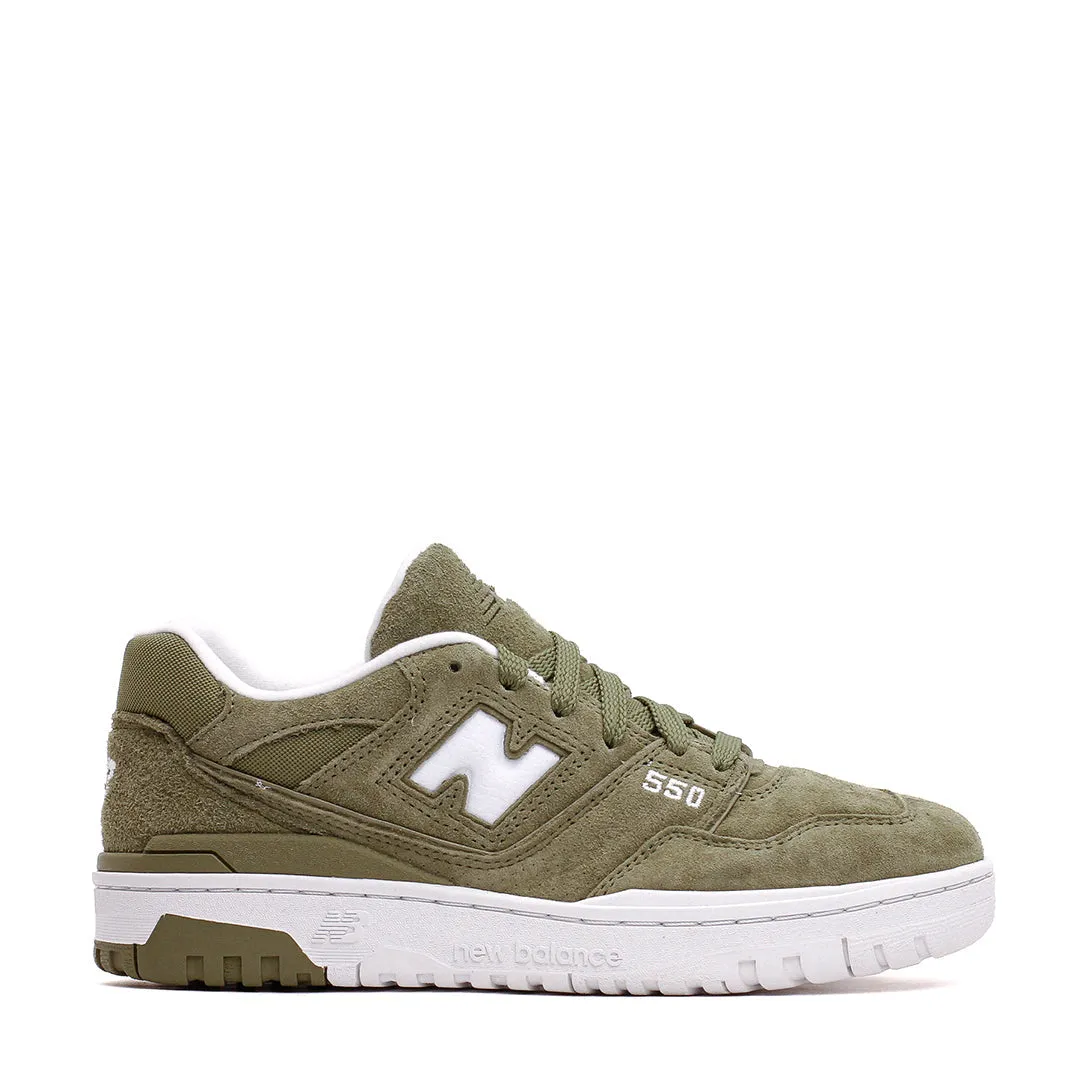 Impact Diffusing Heel Cross Ventilation Channels New Balance Men 550 Dark Olivine BB550UCO
