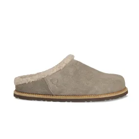 Snug: Taupe Suede & Wool Retro Style Mesh   lined