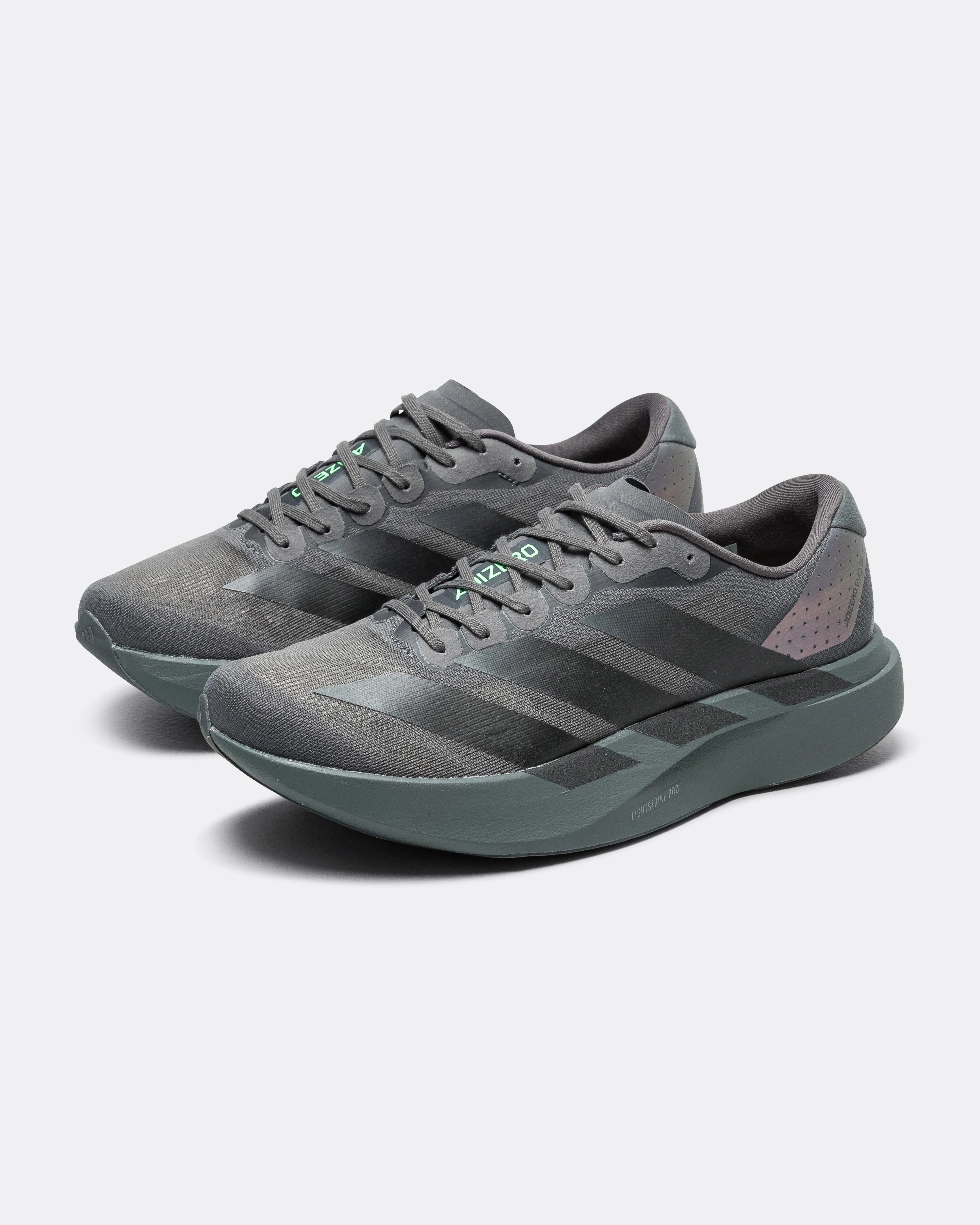 City Casual Stretch Laces Womens Adizero Evo SL - Grey Five/Core Black-Lime Burst