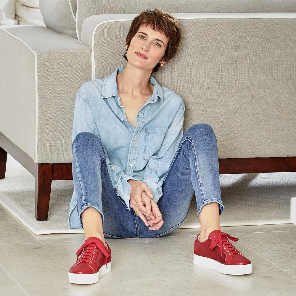 Current Jog Smooth Finish Hero: Cherry Red Leather & Suede