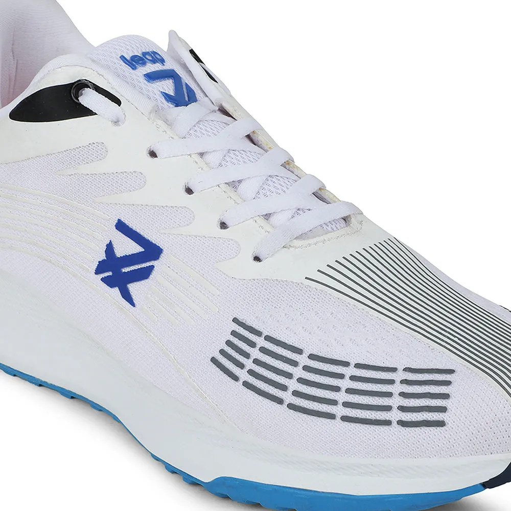 logoed Leap7x White Lacing Sports Running Shoes For Men RW-14 By Liberty