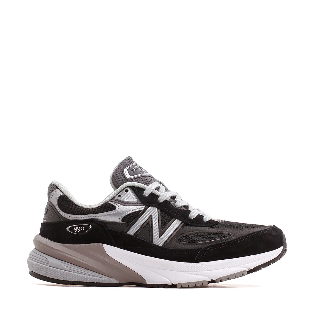 New Balance Women 990v6 Black Made In USA W990BK6 ElasticLaces