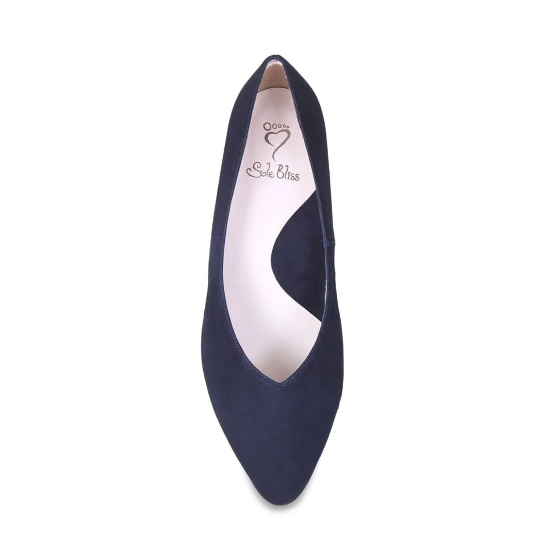 Flat Grip Ingrid: Navy Suede