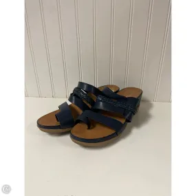 Non Marking Tread Sandals Heels Wedge By Bare Traps In Navy, Size: 9