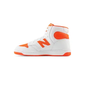 New Balance 480 White - Orange Non Slip Grip Pattern