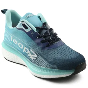 Leap7x Sea Green Sports Lacing Running Shoes For Men RWM-02 By Liberty air - mesh shoes