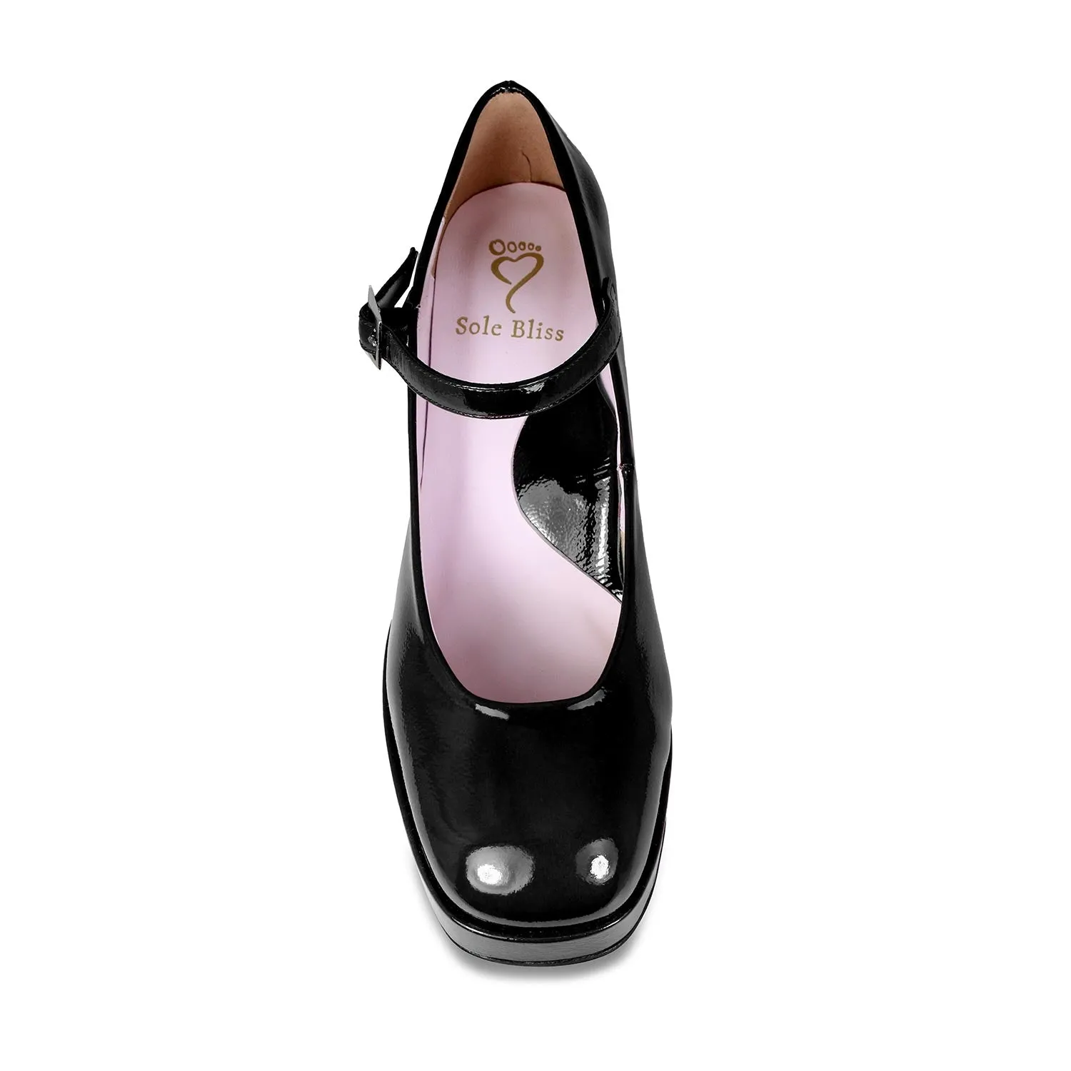 Gerri: Black Patent Leather Scratch   Resistant Style Match