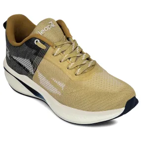 synthetic material shoes snug shoes Leap7x Beige Sports Lacing Running Shoes For Men GHD-22 By Liberty