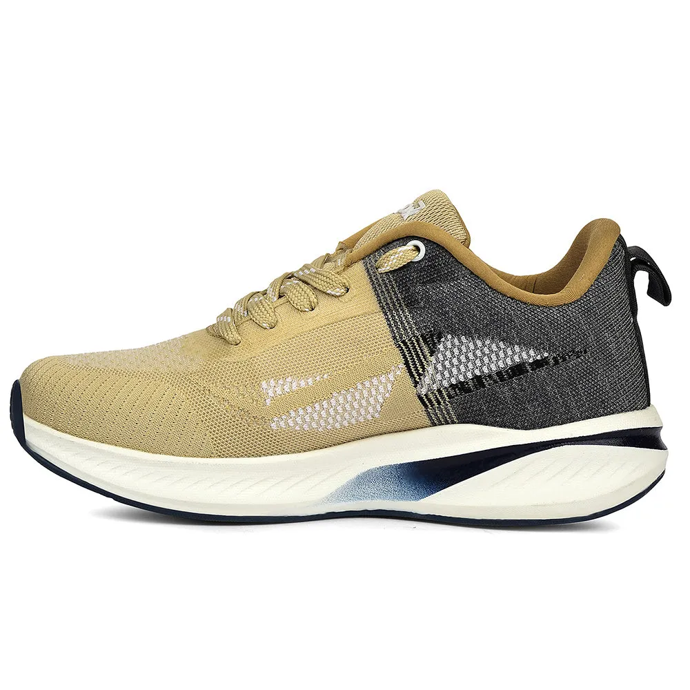 Rolling Motion Leap7x Beige Sports Lacing Running Shoes For Men GHD-22 By Liberty