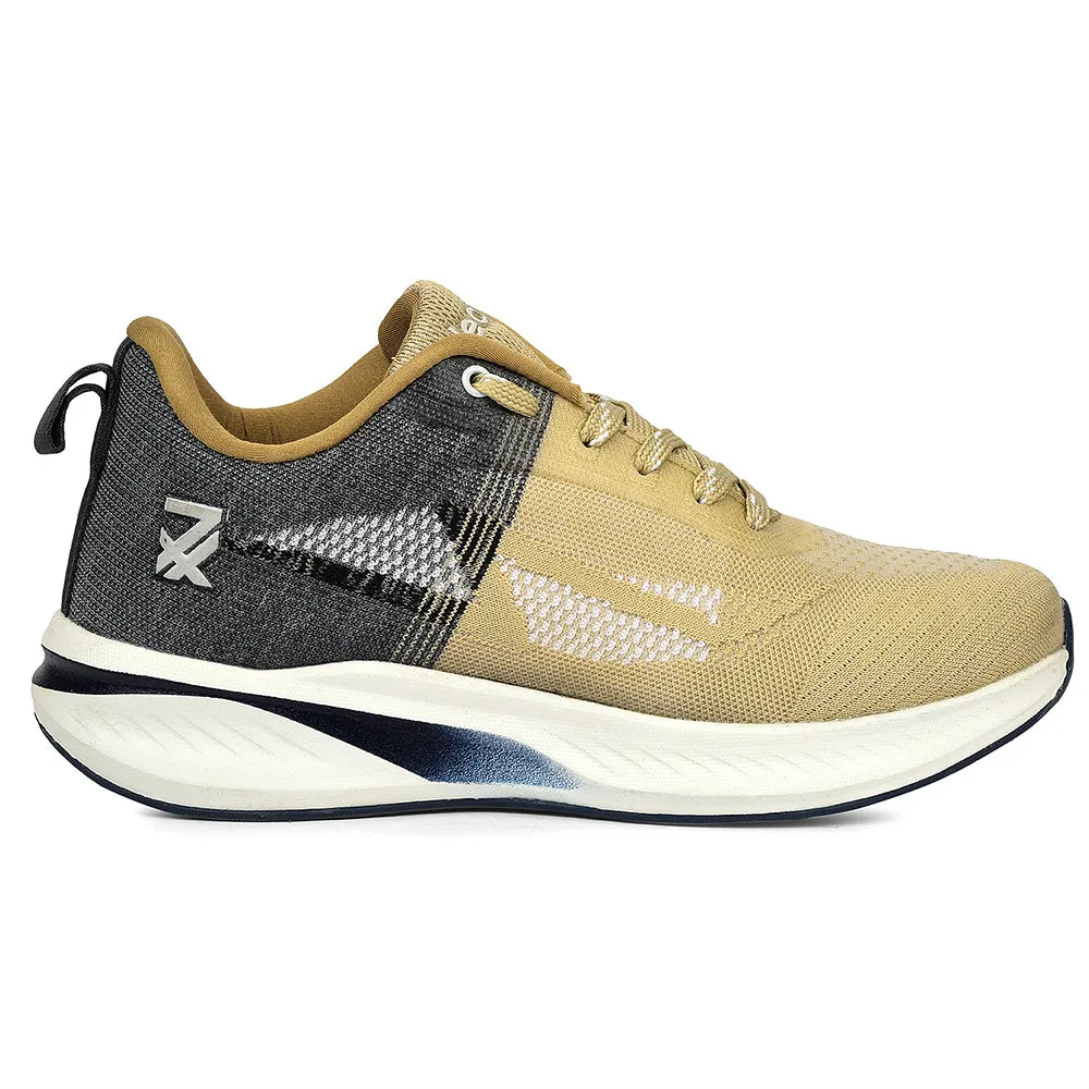 Leap7x Beige Sports Lacing Running Shoes For Men GHD-22 By Liberty buckle - strap shoes