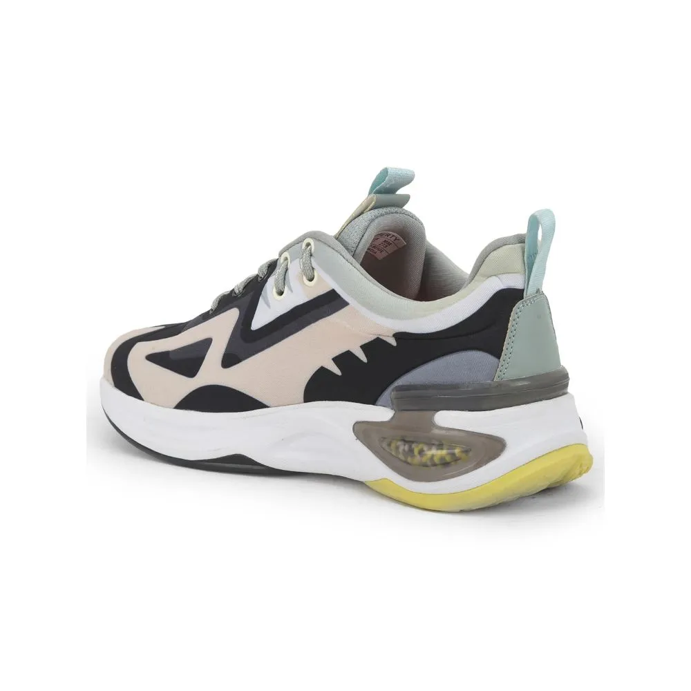 Leap7x Beige Sports Lacing Running Shoes For Men HANOVER-1 By Liberty cardiovascular health Shear Reduction Technology