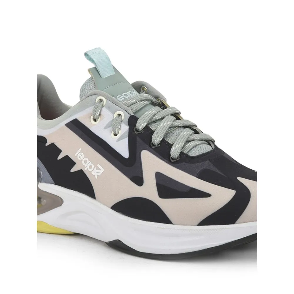 Leap7x Beige Sports Lacing Running Shoes For Men HANOVER-1 By Liberty Dynamic Upper Weave relay race running option