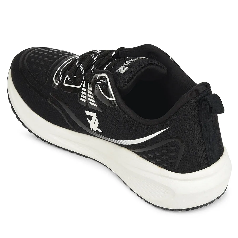 Leap7x Black Sports Lacing Running Shoes For Men GHD-29 By Liberty Advanced Energy Rebound