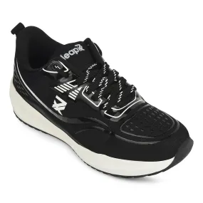 Leap7x Black Sports Lacing Running Shoes For Men GHD-29 By Liberty style - focused anti - blister shoe attribute