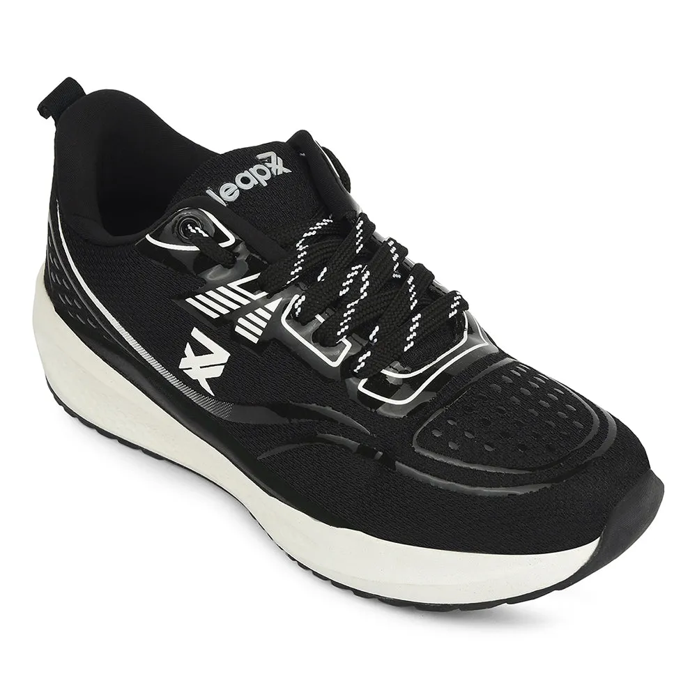 Leap7x Black Sports Lacing Running Shoes For Men GHD-29 By Liberty style - focused anti - blister shoe attribute
