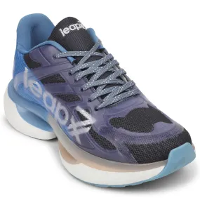 Leap7x Black Sports Lacing Running Shoes For Men RWM-01 By Liberty superb traction Friction Free