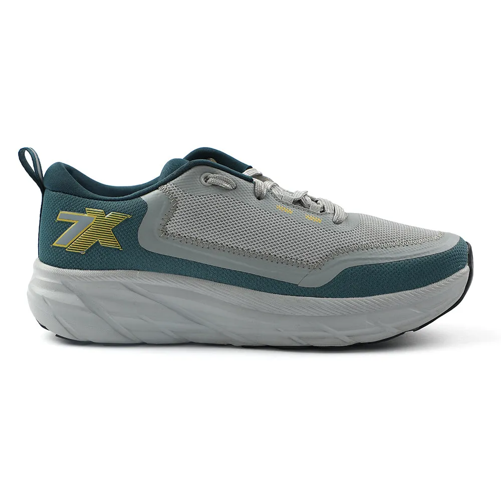 Leap7x Dark Grey Sports Lacing Running Shoes For Men ROBUST-3E By Liberty High Mileage reflective - details shoes