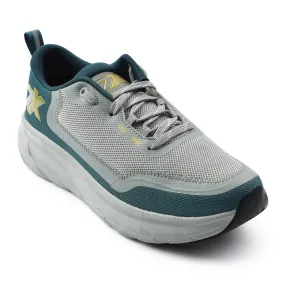 Contoured Heel Cradle Leap7x Dark Grey Sports Lacing Running Shoes For Men ROBUST-3E By Liberty