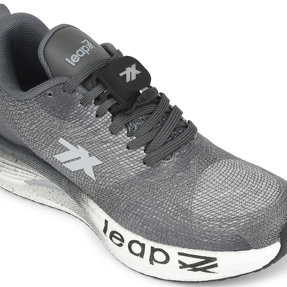 Micro Grip classic - brand shoes Leap7x Dark Grey Sports Lacing Running Shoes For Men XLM-08MS By Liberty
