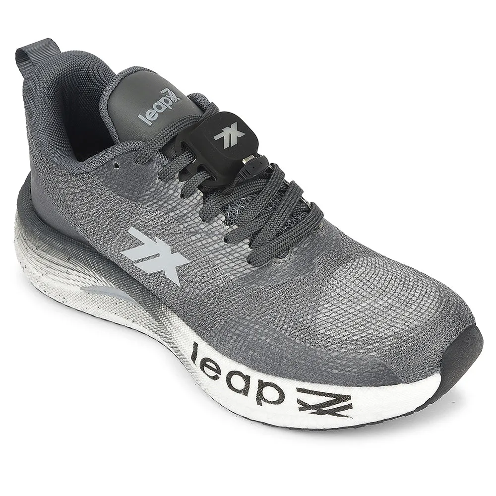 Leap7x Dark Grey Sports Lacing Running Shoes For Men XLM-08MS By Liberty runners