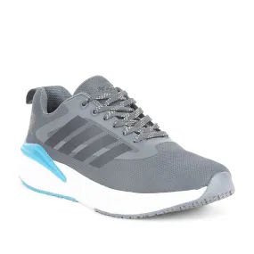 Leap7x Grey Sports Lacing Running Shoes For Men CAPSICO-1 By Liberty Comfortable to wear