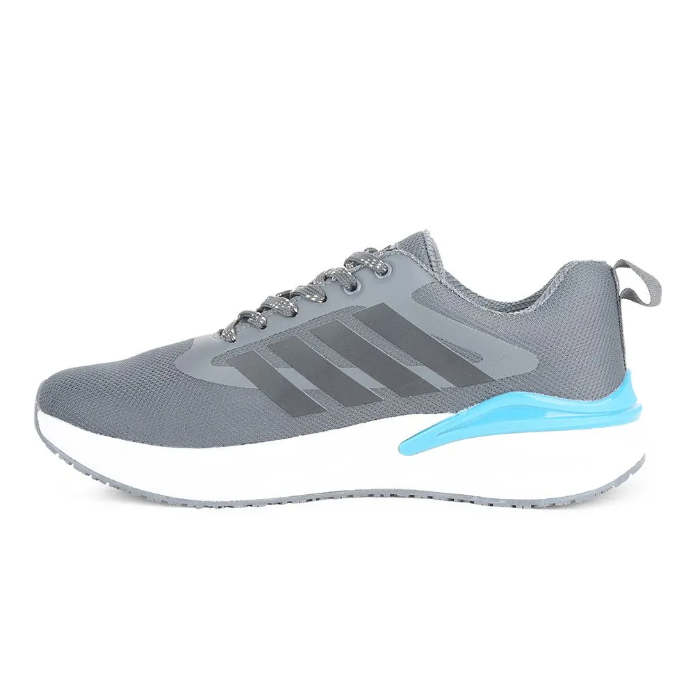 running shoes for advanced runners Leap7x Grey Sports Lacing Running Shoes For Men CAPSICO-1 By Liberty