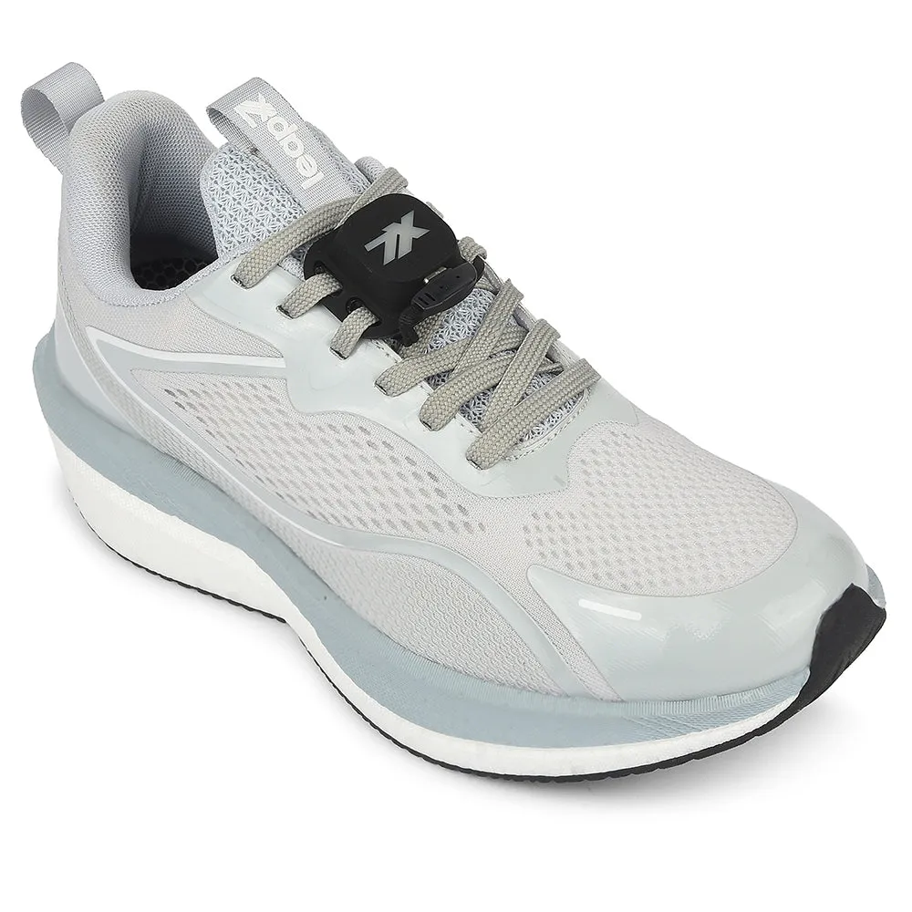Leap7x Light Grey Sports Lacing Running Shoes For Men XLM-06MS By Liberty reliable - performance shoes