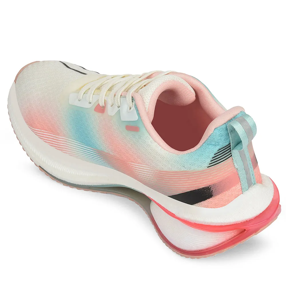 Leap7x Peach Sports Lacing Running Shoes For Women ARMENIA By Liberty soft - lining