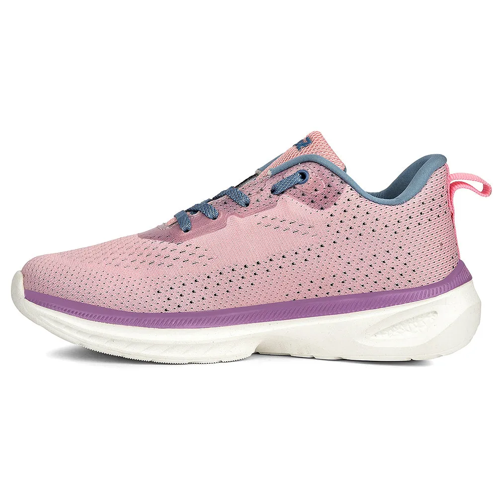 Leap7x Peach Sports Lacing Running Shoes For Women GHD-10 By Liberty All - Purpose Use Torsion Control Frame