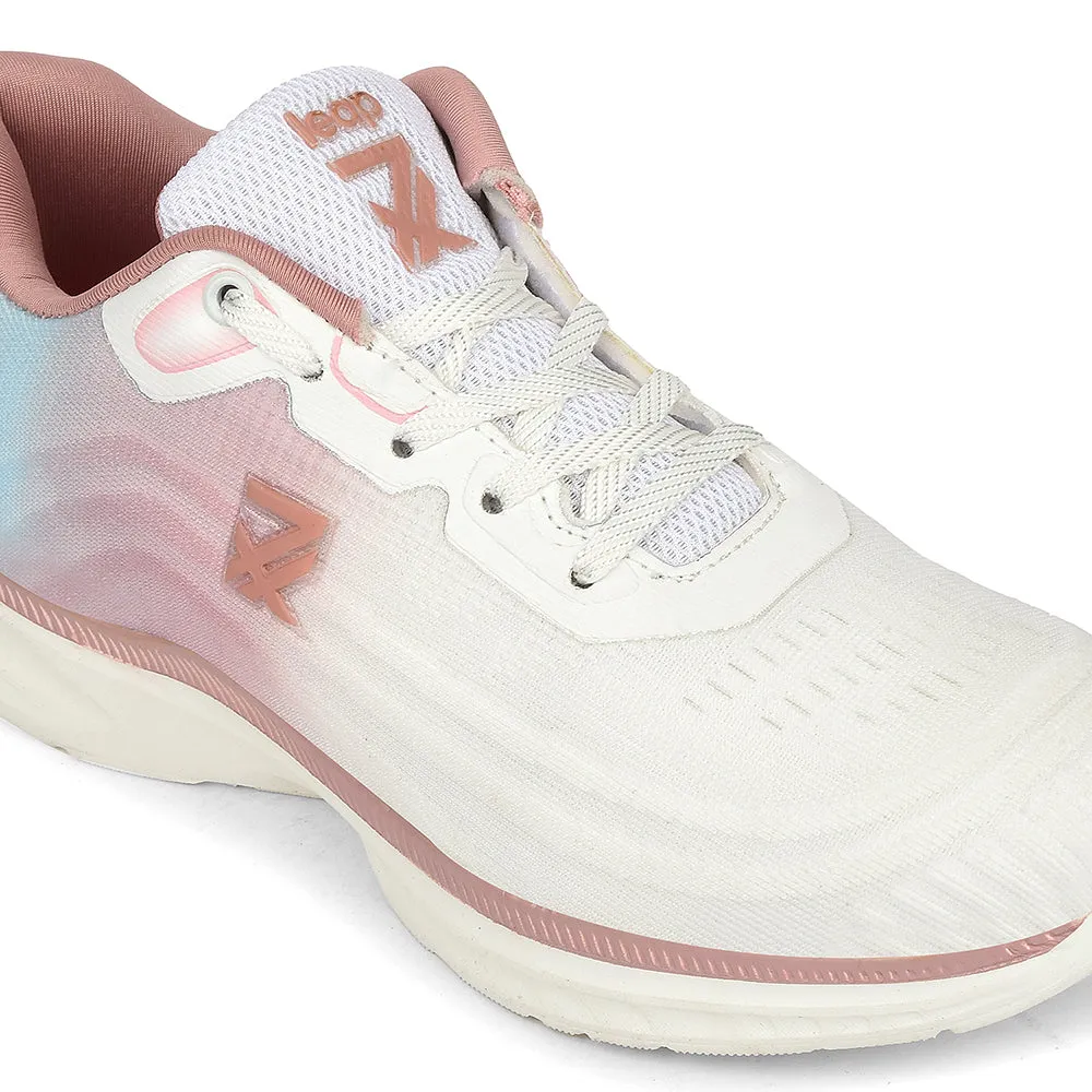 Leap7x Peach Sports Lacing Running Shoes For Women RWL-58 By Liberty mud running gear