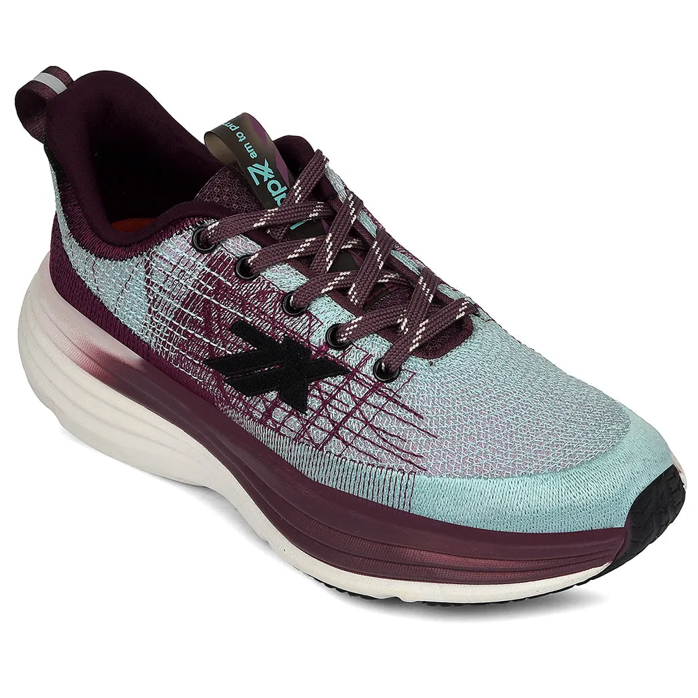 Leap7x Purple Sports Lacing Running Shoes For Women WAVESTAR-4 By Liberty Enhanced Ground Contact Zones Tensile Strength Weave