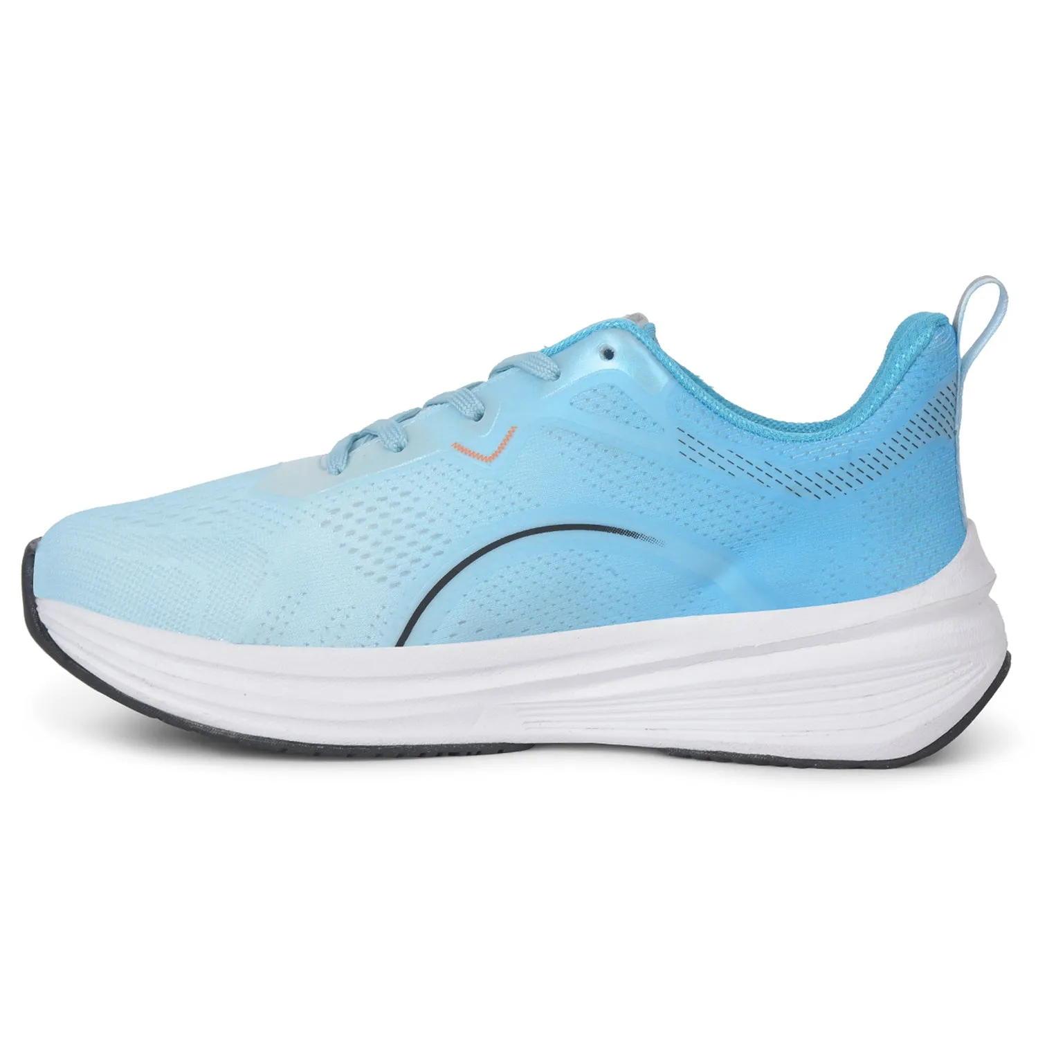 matte leather shoes Leap7x Sky Blue Sports Lacing Running Shoes For Men PACIFIC-1E By Liberty