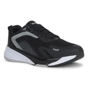Leap7x Sports Black Running Shoes For Mens EVELSTER-E By Liberty Pressure Relief